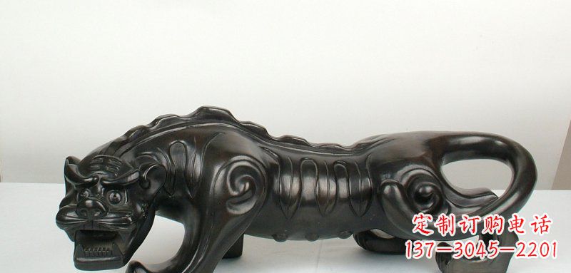 安阳公园抽象老虎动物雕塑