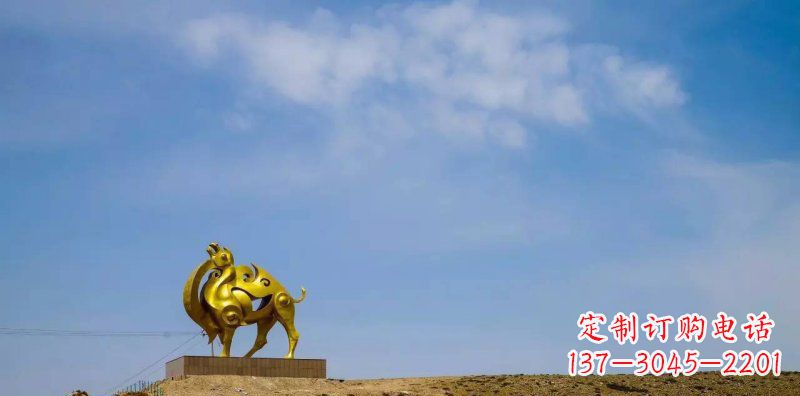 安阳公园抽象骆驼景观铜雕