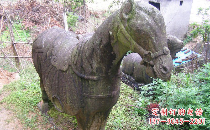 安阳公园抽象马动物铜雕
