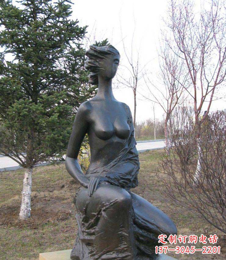 安阳公园抽象女人人物铜雕1