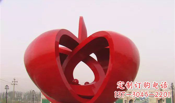 安阳公园抽象水果不锈钢雕塑