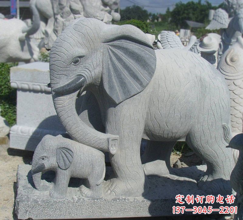 安阳公园大理石大象雕塑
