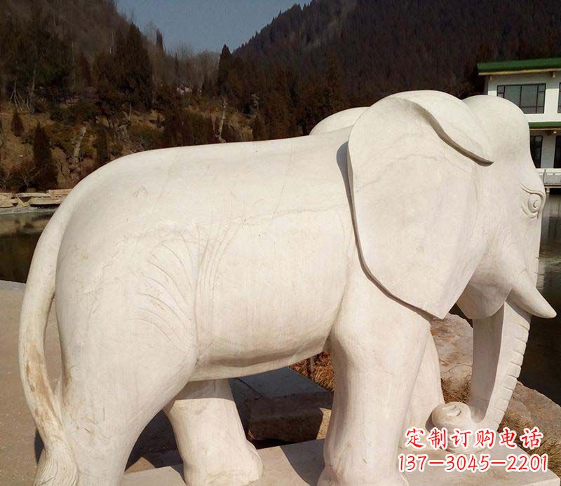 安阳公园大理石大象动物石雕