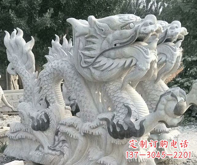 安阳公园大理石生肖龙景观石雕