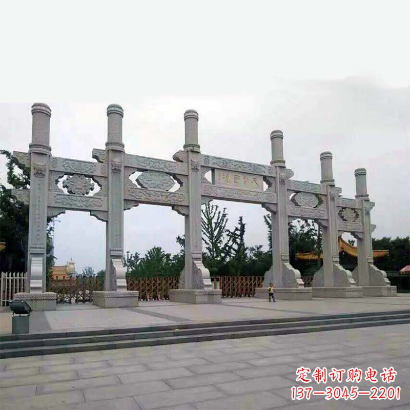 安阳公园大门五门无楼牌坊