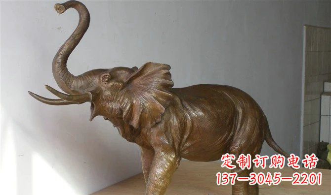 安阳公园大象招财动物铜雕 (3)