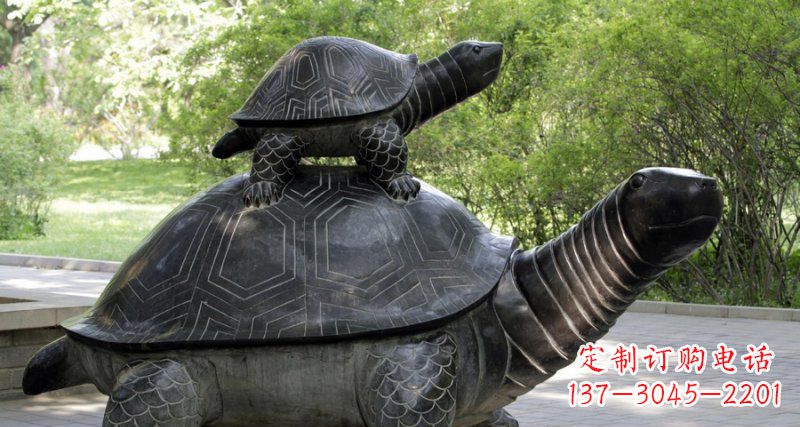 安阳公园大小乌龟景观铜雕
