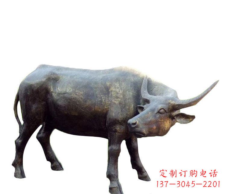 安阳公园动物水牛铜雕
