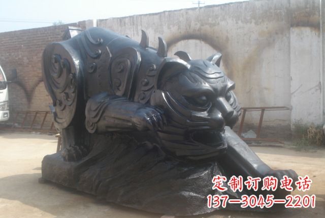 安阳公园动物铜雕老虎