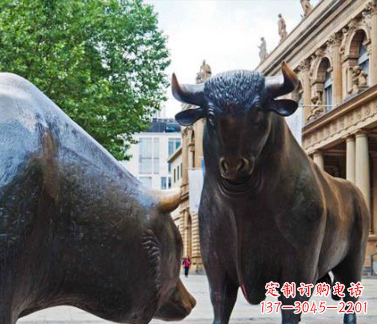 安阳公园动物铜雕小牛