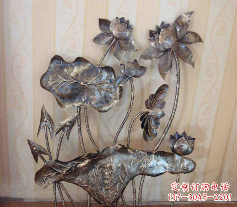 安阳公园锻铜莲花景观铜雕