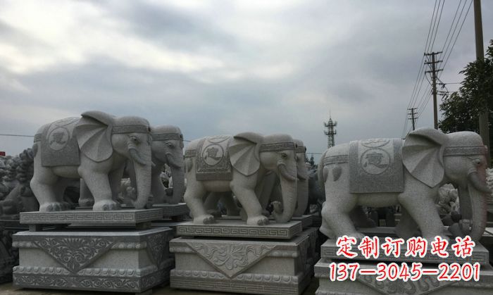 安阳公园仿古大象动物石雕