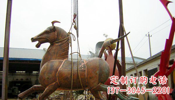 安阳公园仿古马动物铜雕