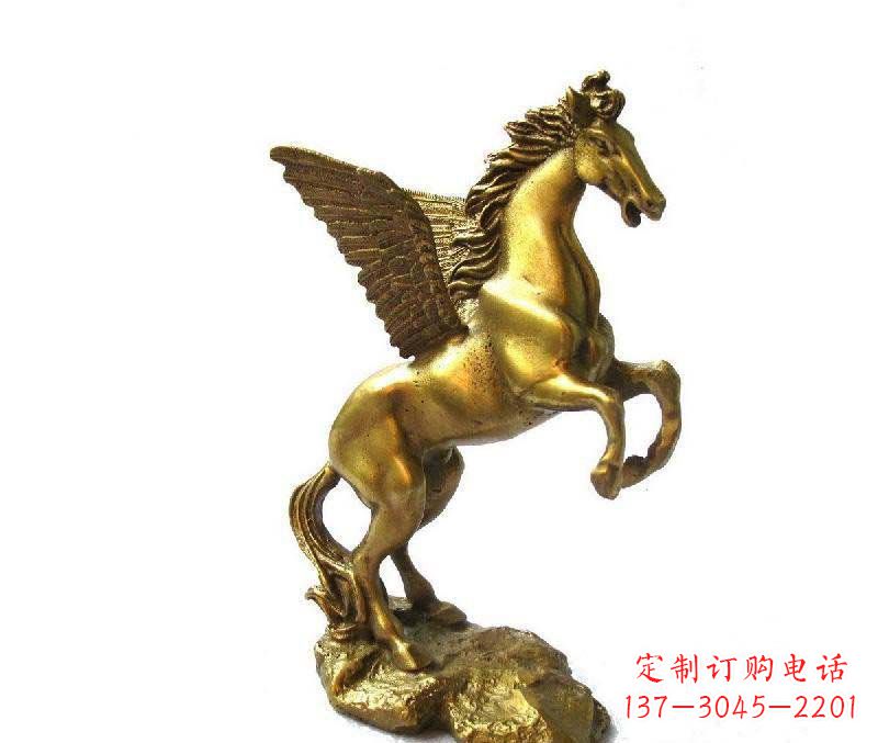 安阳公园飞马动物铜雕