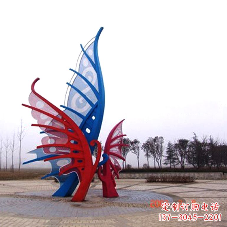 安阳公园广场不锈钢景观蝴蝶景观雕塑