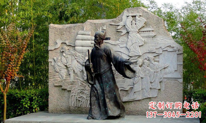 安阳公园海瑞古代名人人物铜雕
