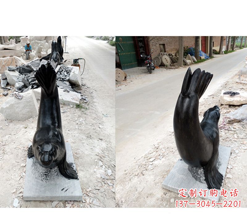 安阳公园海豚景观石雕