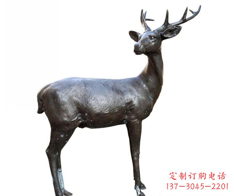 安阳铜雕回头鹿动物雕塑
