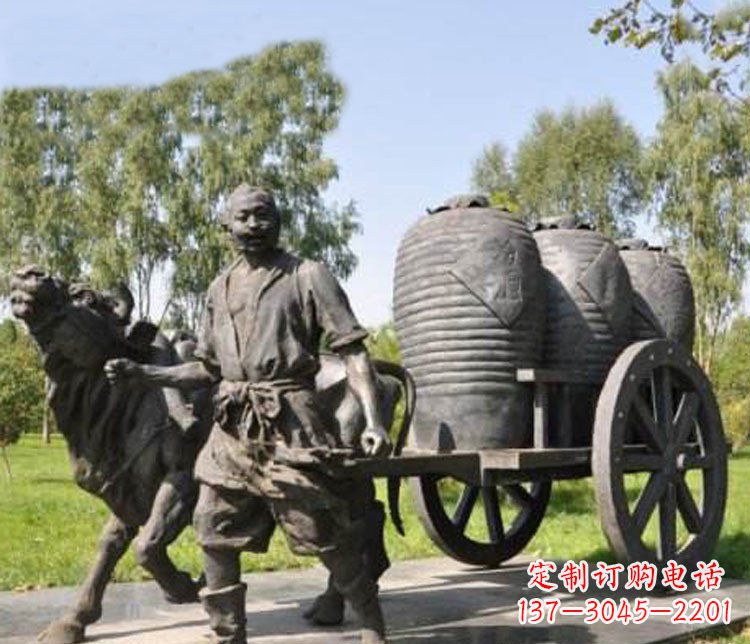 安阳唯美牛车铜雕