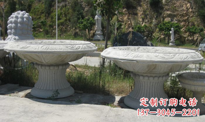 安阳美轮美奂的大理石花盆雕塑
