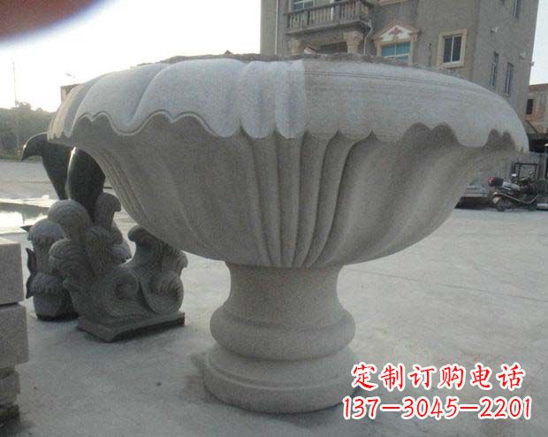 安阳高端大理石花盆雕塑