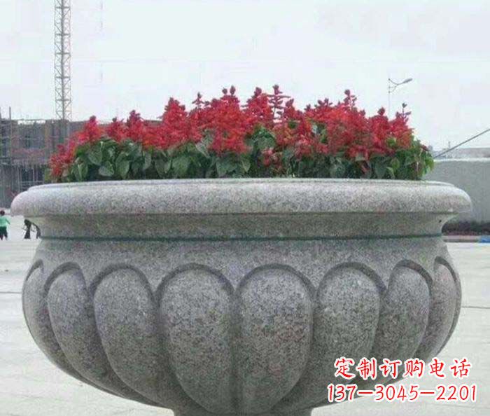 安阳精美大理石花盆雕塑