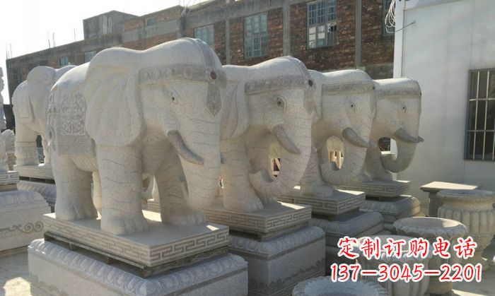 安阳缅甸大理石缅甸大象雕塑