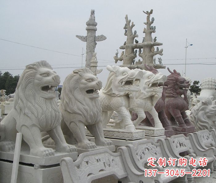 安阳新中式金色狮子雕塑