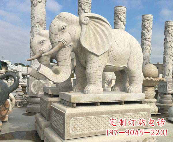 安阳大理石招财大象雕塑