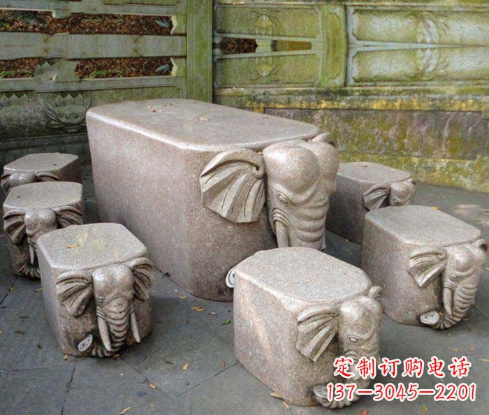 安阳精美小象大理石雕塑