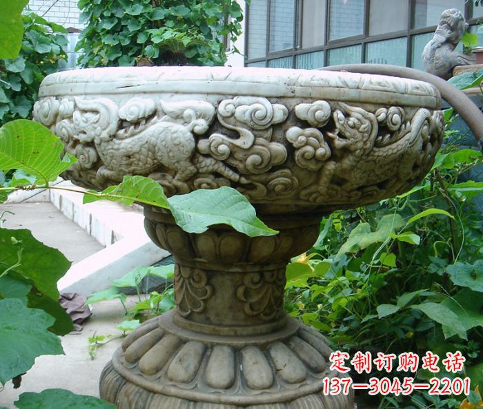 安阳仿古花盆石雕艺术品