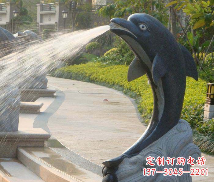 安阳现代公园景观海豚雕塑