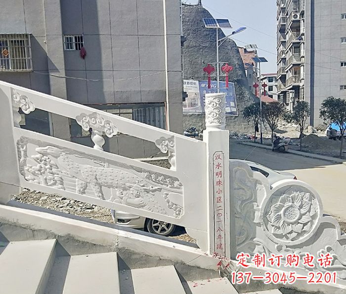 安阳汉白玉石雕栏板,唯美园林装饰