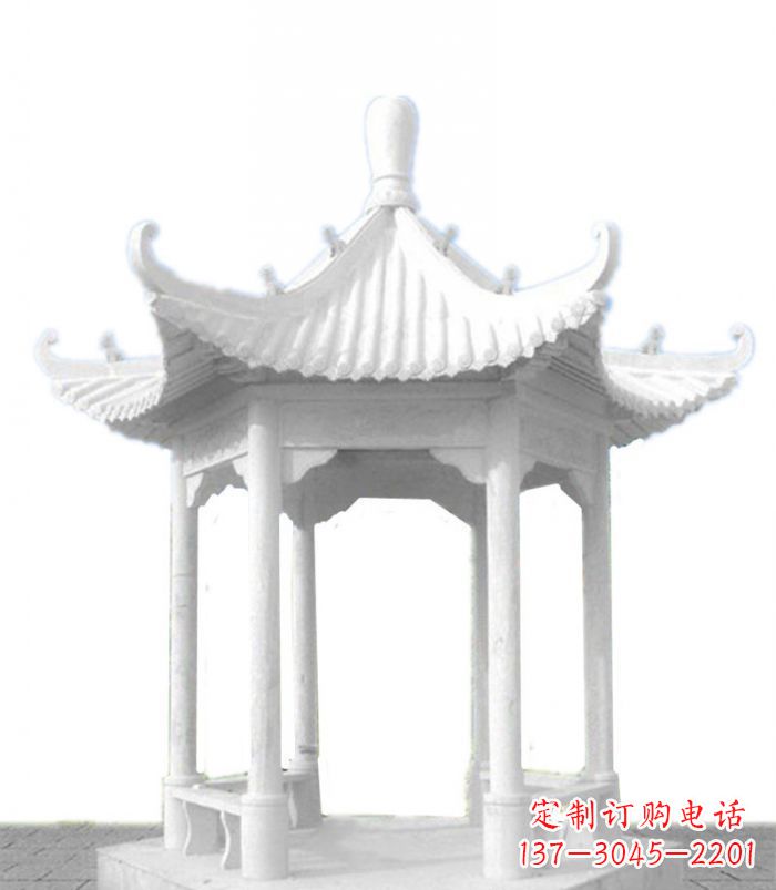 安阳汉白玉石凉亭雕塑