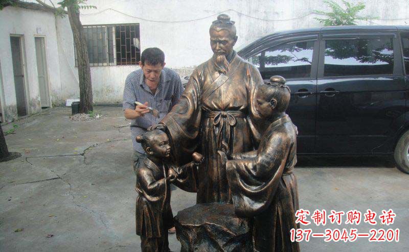 安阳精美铜雕—中领雕塑孔融让梨景观雕塑定制