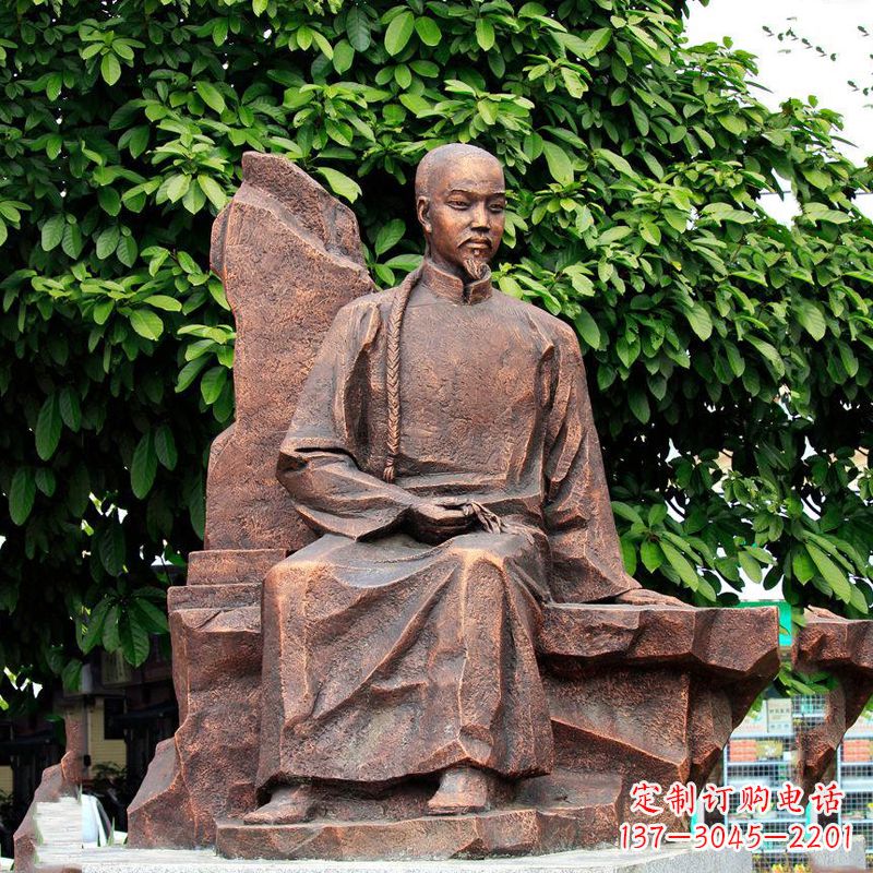 安阳清朝名人叶天士纯铜雕像