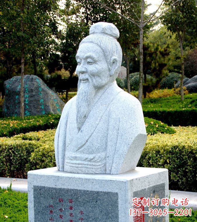 安阳以历史名人头像捕捉历史文脉——由中领雕塑定制的王献之石雕头像