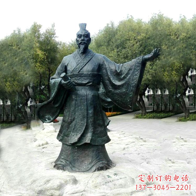 安阳孟子铜雕塑，荟萃战国时期智慧精华