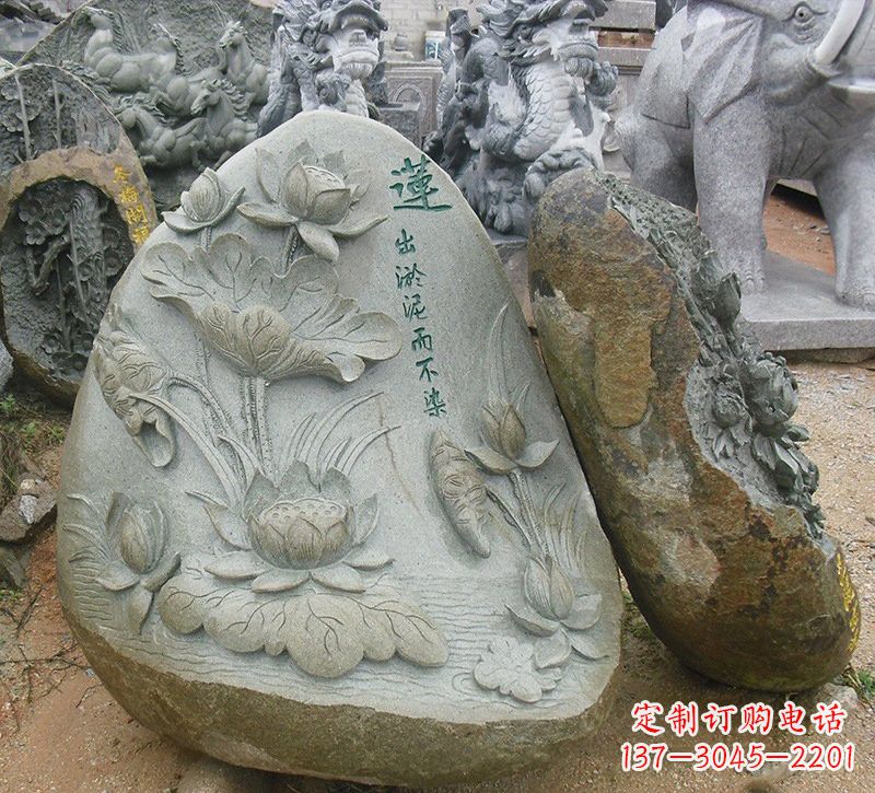 安阳以莲花为灵感的浮雕艺术