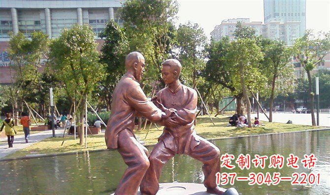 安阳太极拳铜雕精美工艺品