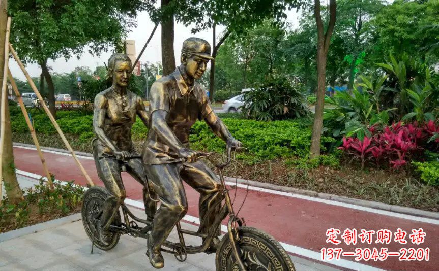 安阳集休闲、健身、艺术於一体的自行车雕塑