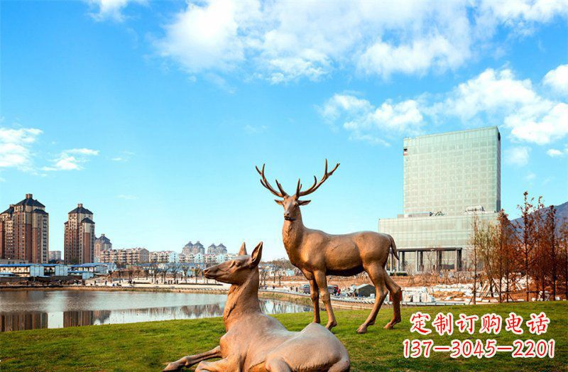 安阳优质精美羚羊铜雕塑