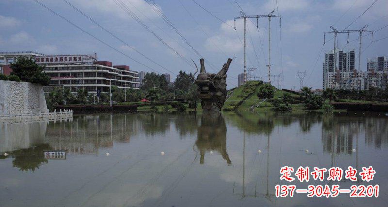 安阳室外公园铜雕龙雕塑