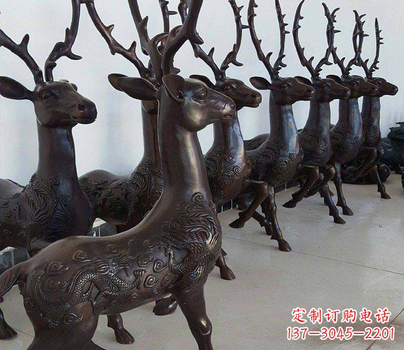 安阳产品名称精美梅花鹿铜雕