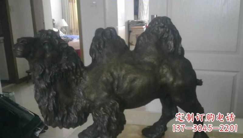 安阳室外骆驼铜雕塑，为公园景观增添美感
