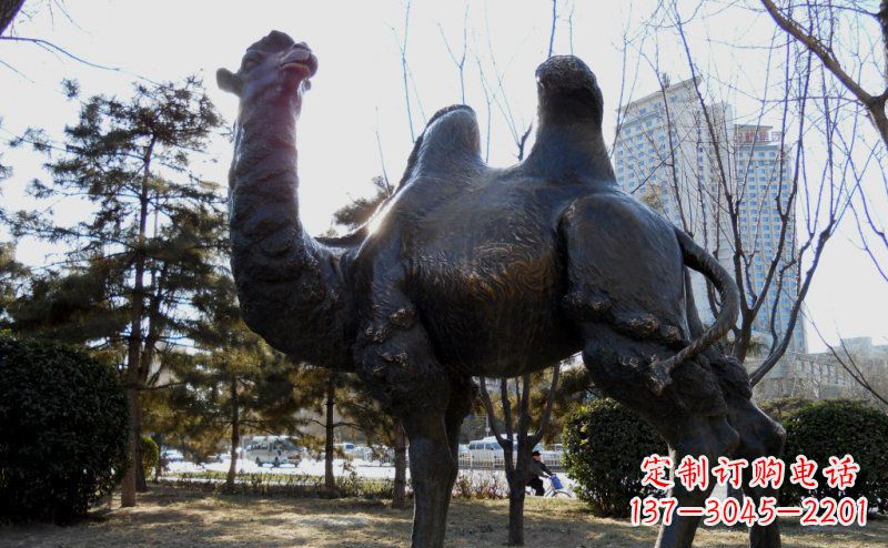 安阳优美雕刻骆驼铜雕塑