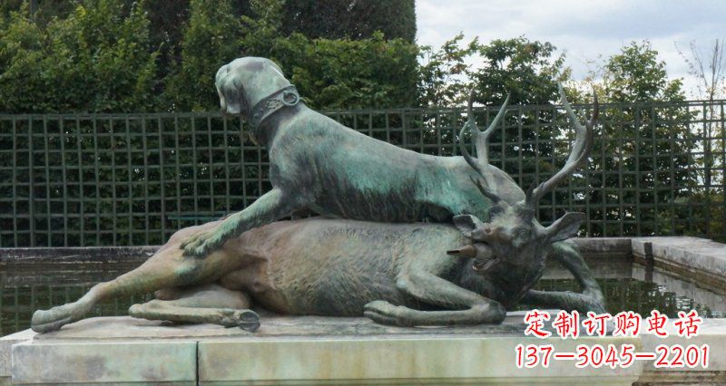 安阳高质量铜梅花鹿动物雕塑