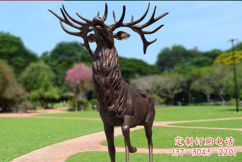 安阳梅花鹿铜雕制作