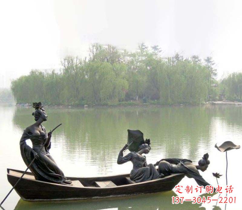 安阳百年静静秀—美女铜雕