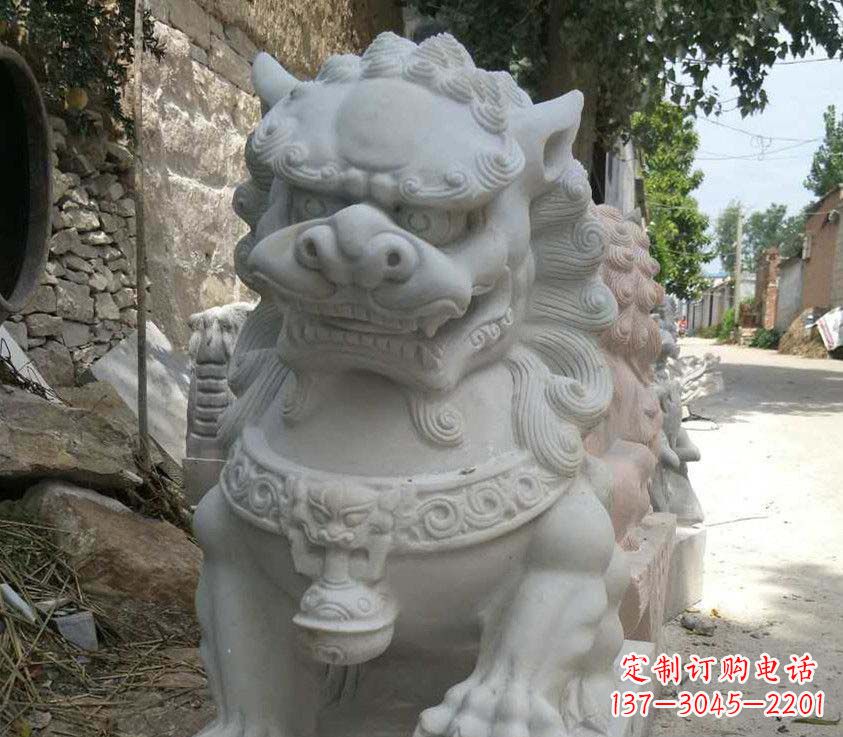 安阳中领雕塑母子狮子石雕